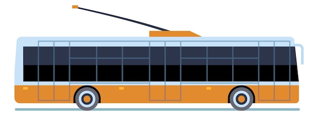 Vektor oberleitungsbus-symbol oberleitungsbus-seitenansicht stadtverkehr