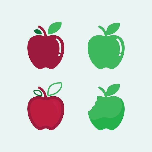 Obst-Ikonen und Obst-Logo-Design frische Früchte tropische Natur Lebensmittel Vektor-Illustration