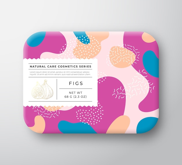 Obstbadekosmetikbox verpackter Papierbehälter mit Pflegeetikett.