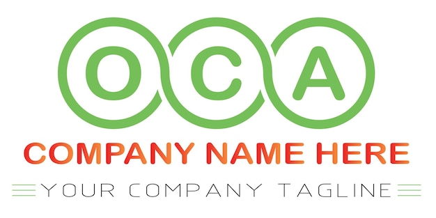 OCA-Buchstaben-Logo-Design