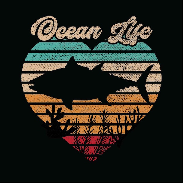 Ocean life sillhouete