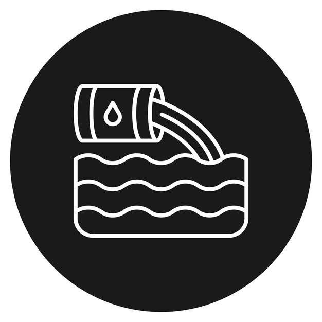 Ocean oil spill vector-symbol kann für das pollution iconset verwendet werden