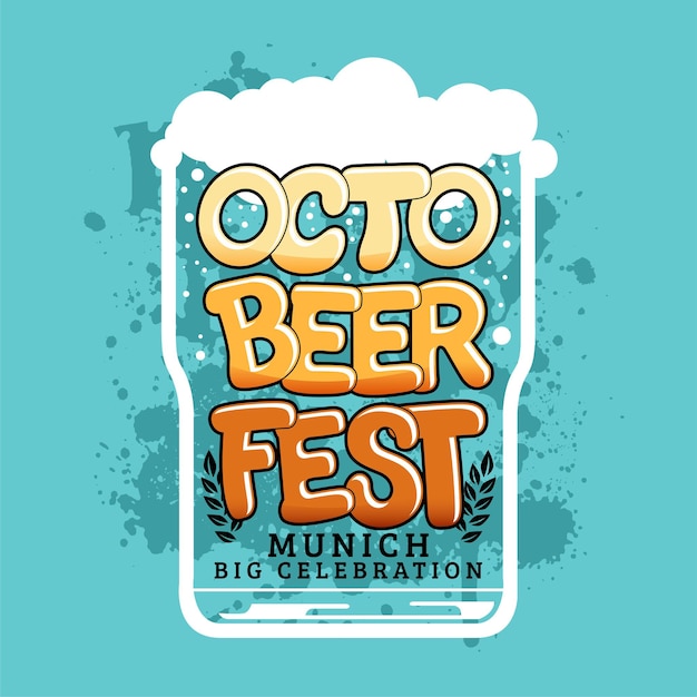 Octo bierfest designvektor