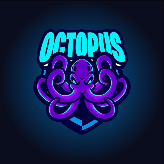 Octopus maskottchen logo