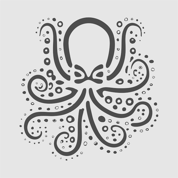 Vektor octopus-monogramm-logo 7
