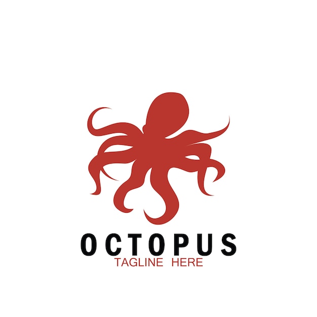Octopus-Symbol Vektor-Illustration Template-Design
