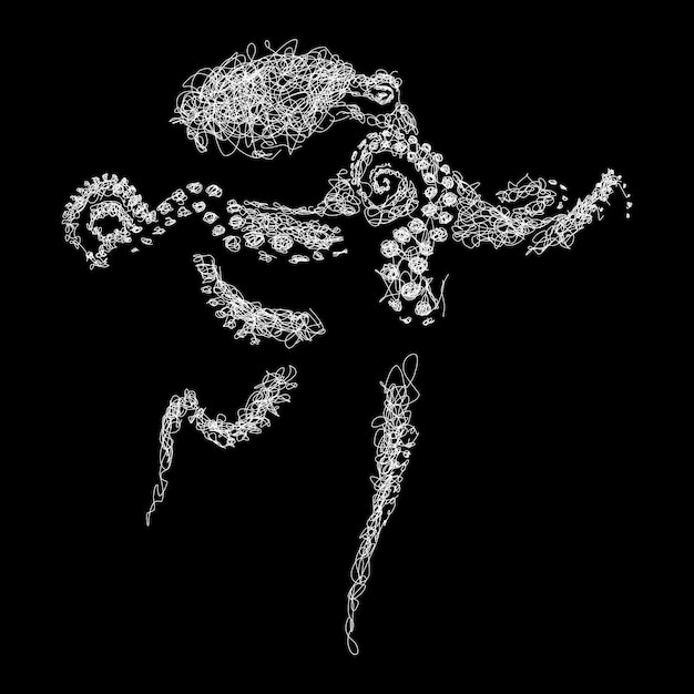 Vektor octopus-vektor-skizze-illustration-scribble-kunst