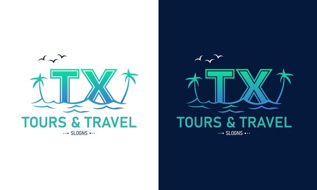 oder TXT Creative Travel Logo Design Initial Summer Travel Logo Icon Vector