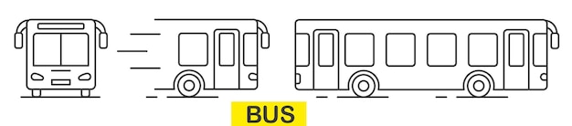 Vektor Öffentlicher verkehr bus vektor-illustration des öffentlichen verkehrs dünnstreckenbus