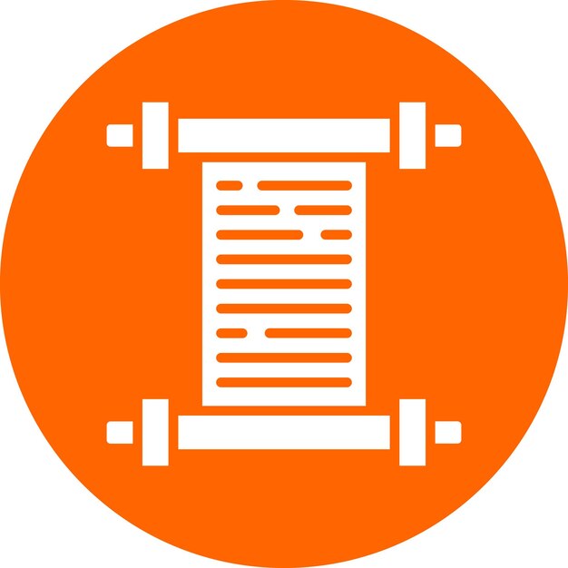 Öffnetes Scroll-Symbol-Stil