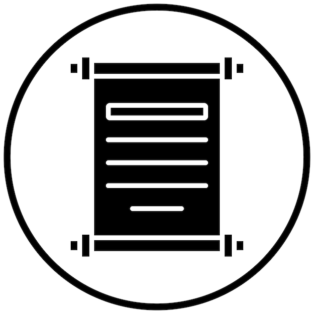 Öffnetes Scroll-Symbol-Stil