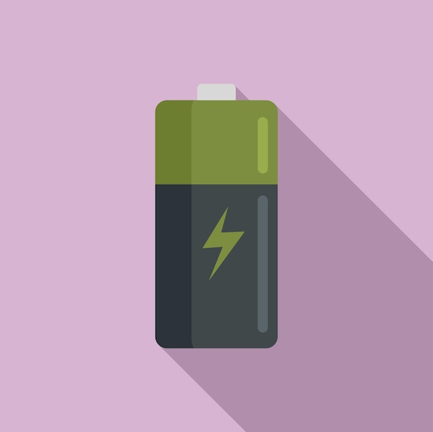 Öko-batterie-symbol flache illustration des öko-batterie-vektorsymbols für webdesign