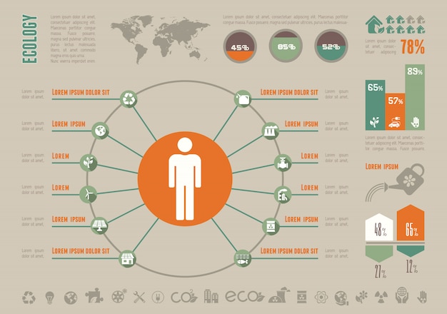 Vektor Ökologie infographik vorlage.