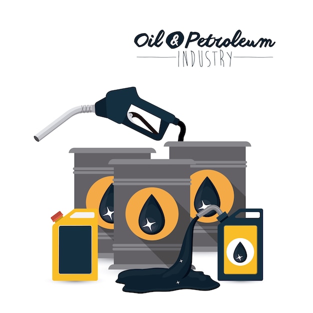 Vektor Öl- und erdölkonzept mit geldikonendesigns