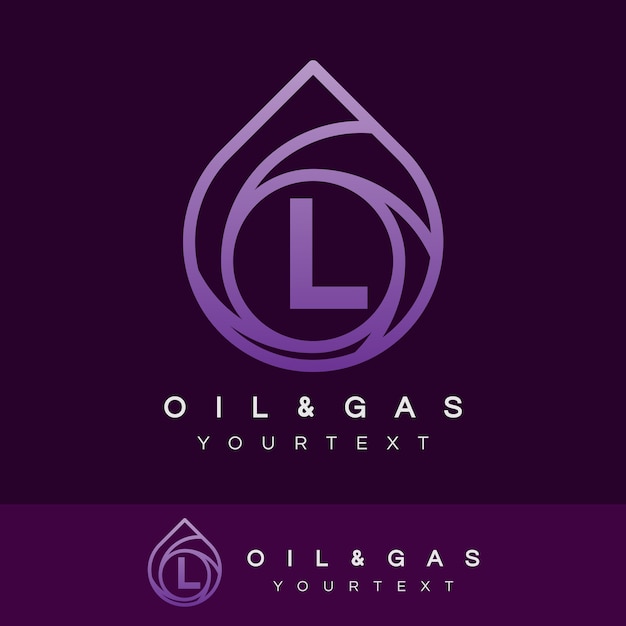 Öl und gas anfangsbuchstaben l logo design