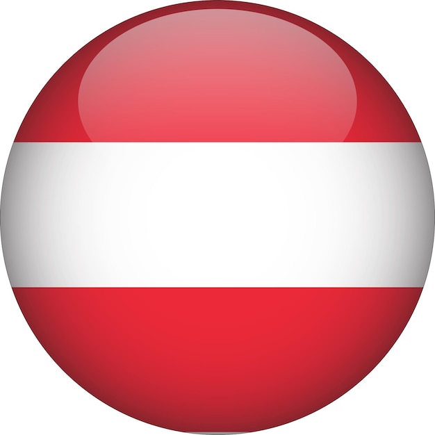 Österreich 3D abgerundete Flaggenschaltfläche