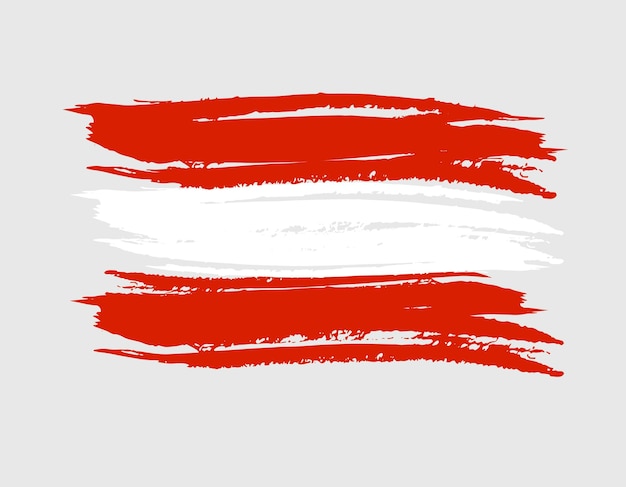 Österreich europa landesflagge vektor hintergrund symbol aquarell trockenbürste tinte textur abbildung unabhängigkeitstag feier banner