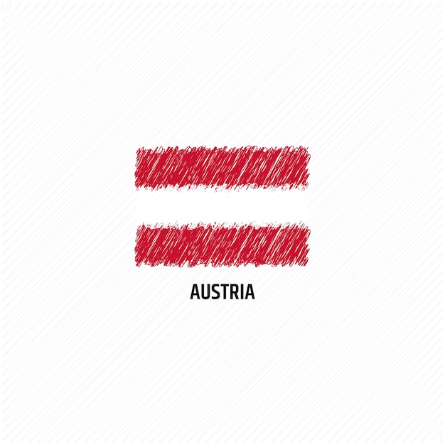 Österreich-grunge-flag-vektor-illustration