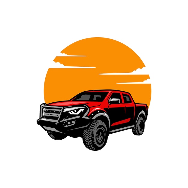 Off-road-lkw-illustrationsvektor abholen