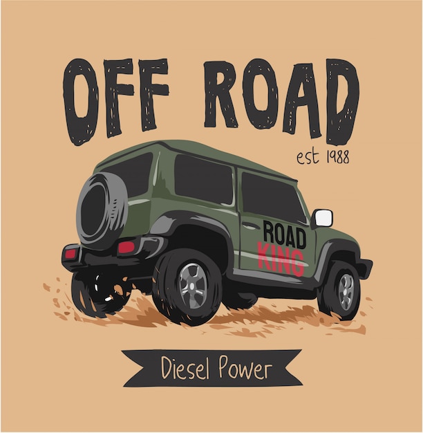 Off road truck und slogan