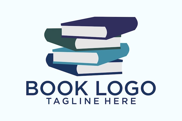 Offenes Buch Logo Bildung flaches Vektordesign