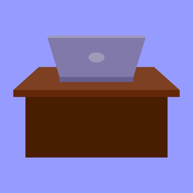 Office Desk Icon Vector Office Desk Laptop Vektor-Illustration Arbeitsbüro Laptop-Illustrierung