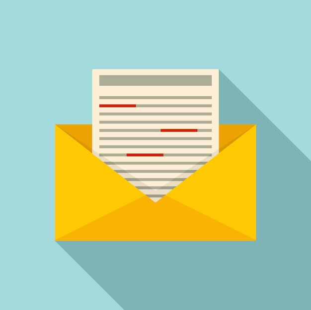 Office-Mail-Editor-Symbol Flache Illustration des Office-Mail-Editor-Vektorsymbols für Webdesign