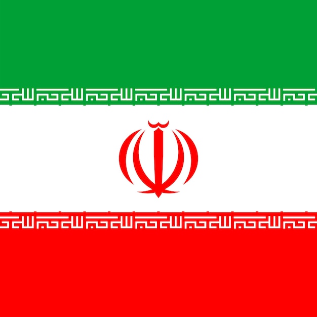 Offizielle farben der iran-flagge vektorillustration