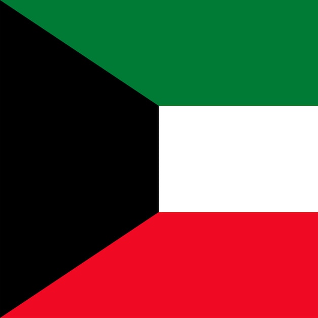 Offizielle farben der kuwait-flagge vektorillustration