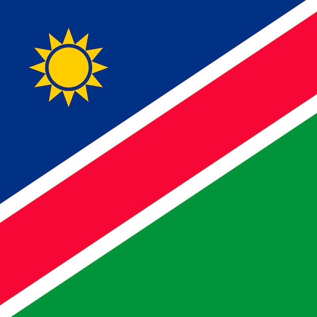 Vektor offizielle farben der namibia-flagge vektorillustration