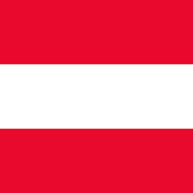 Vektor offizielle farben der österreich-flagge vektorillustration