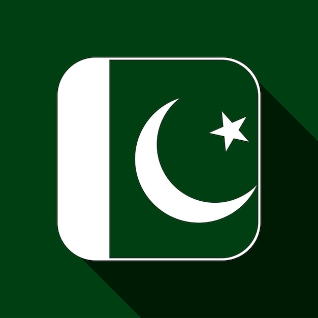 Offizielle farben der pakistanischen flagge vektorillustration