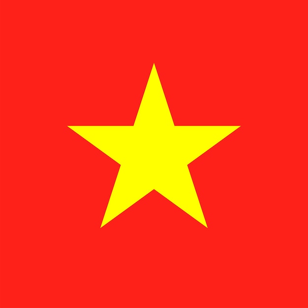 Offizielle farben der vietnam-flagge vektorillustration