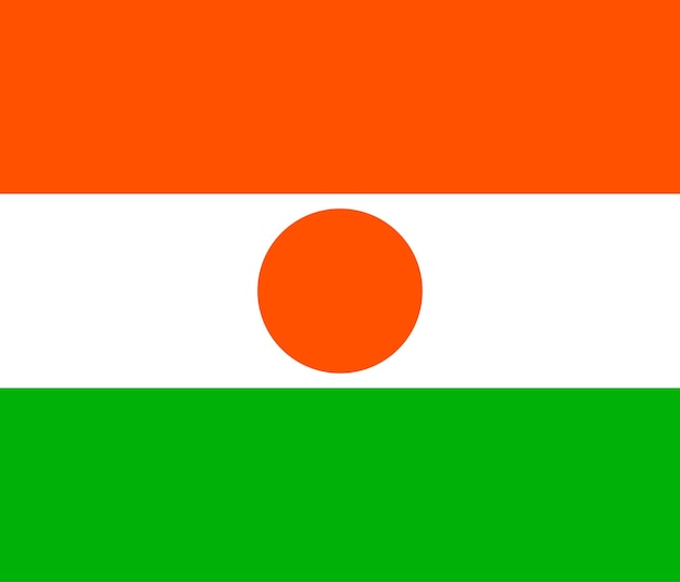 Vektor offizielle farben und proportionen der niger-flagge. vektorillustration