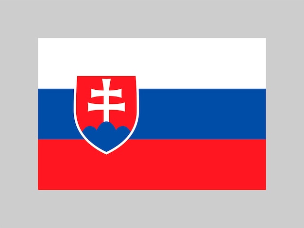 Offizielle Farben und Proportionen der slowakischen Flagge. Vektorillustration