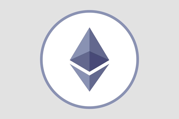 Vektor offizielles logo der ethereum eth-münze