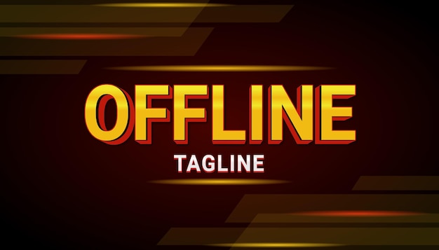 Vektor offline-banner-texteffekt für sport und esport