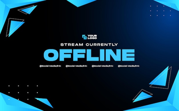 Offline-Bildschirm mit blauem Thema