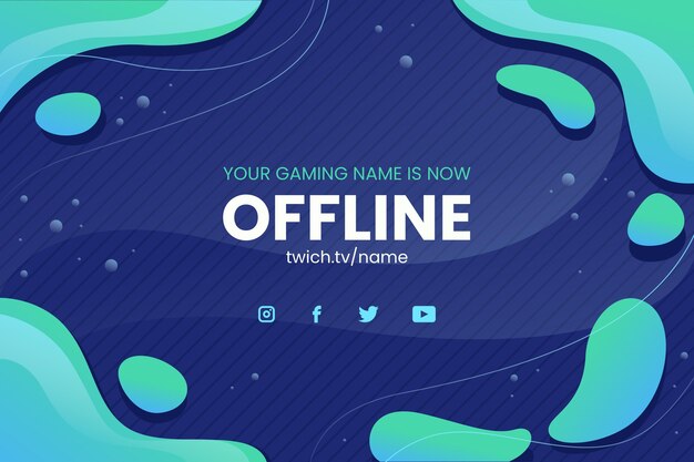 Vektor offline zuckende banner vorlage