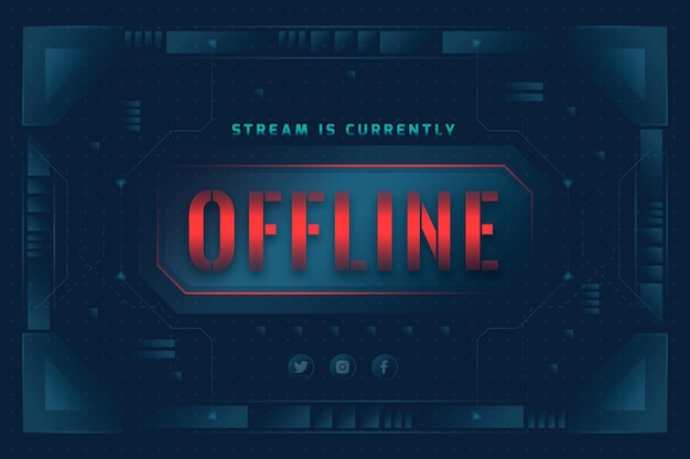 Vektor offline zuckende banner vorlage