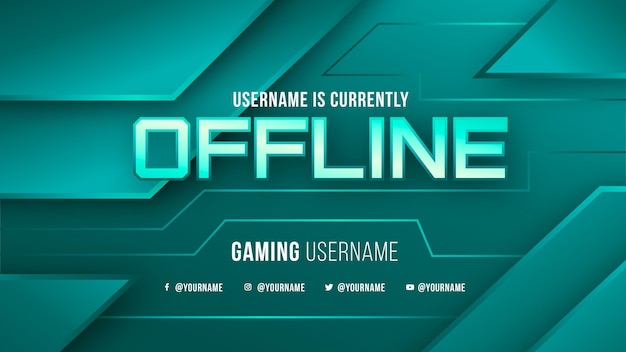 Vektor offline zuckende banner vorlage