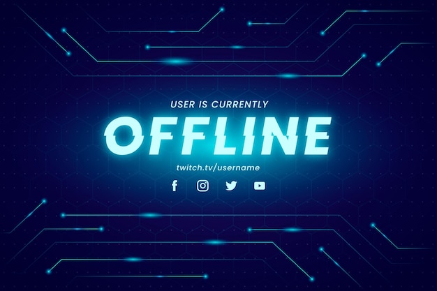 Offline zuckendes banner im gammer-stil