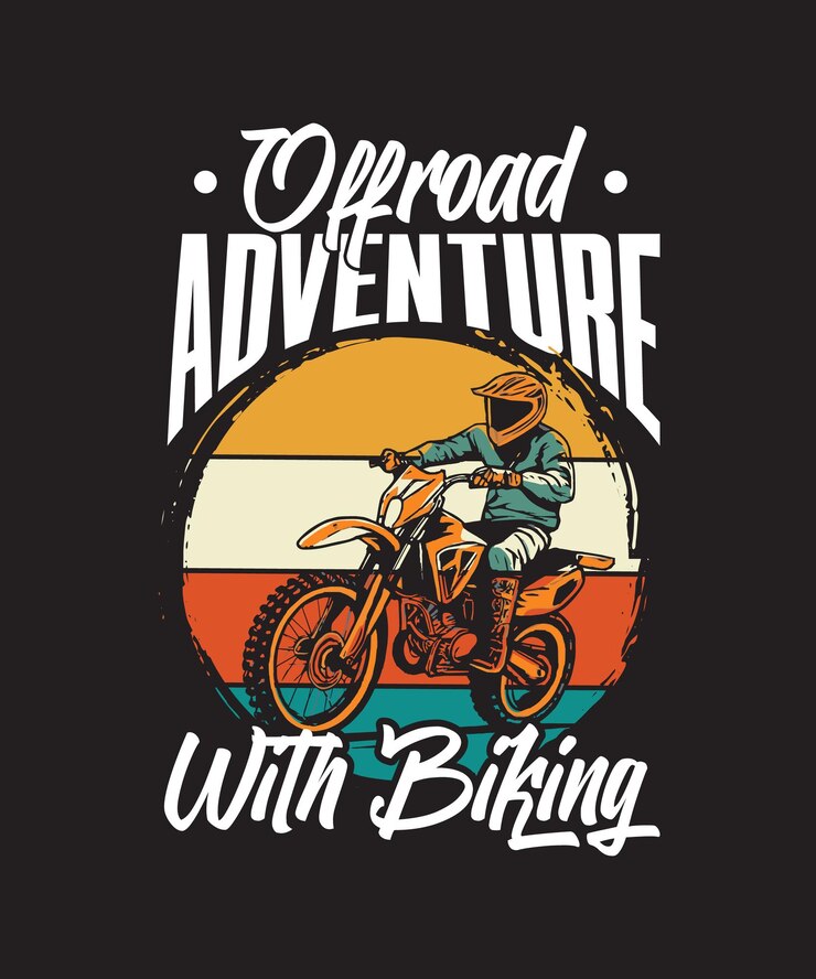 Offroad-Abenteuer-Motorrad-Vektor-T-Shirt-Design
