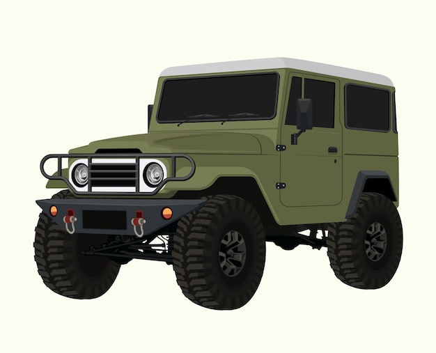 Offroad-Auto, 4x4, Automobil, Fahrzeug, Vektor, Illustration