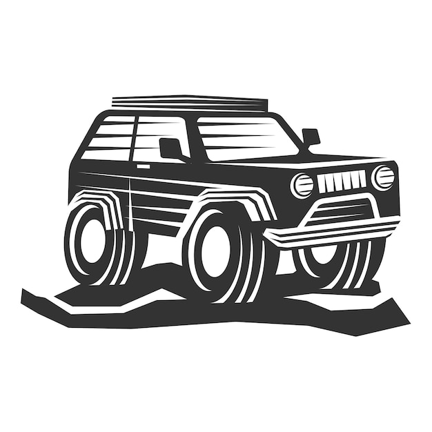 Offroad-jeep-logo-symbol illustration markenidentität