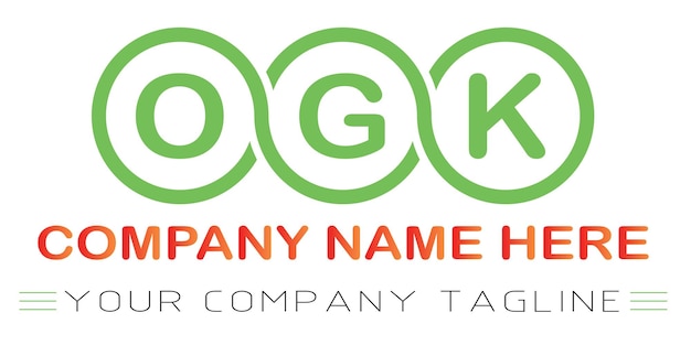 Vektor ogk-buchstaben-logo-design