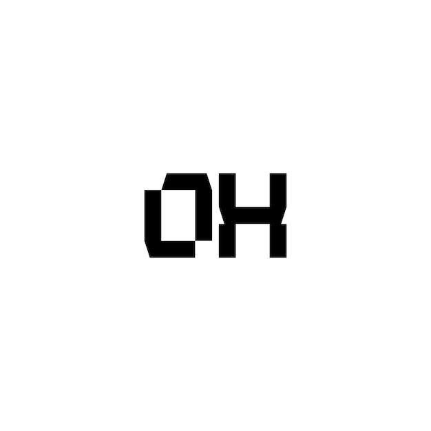 OH-Monogramm-Logo-Design, Buchstabe, Text, Name, Symbol, monochromes Logo, Alphabet-Zeichen, einfaches Logo