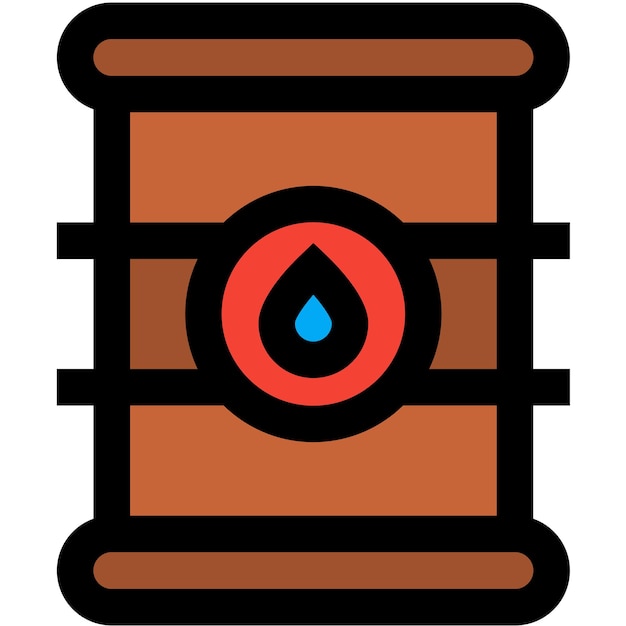 Vektor oil barrel vector icon design illustration (illustration des designs des ölfasses)