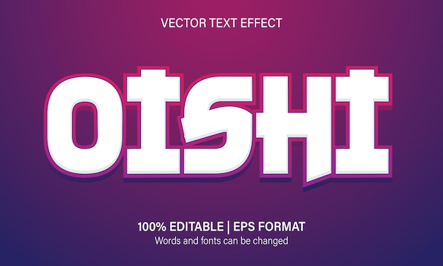 Oishi-Texteffekt