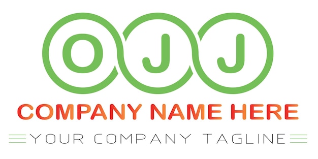 OJJ-Buchstaben-Logo-Design